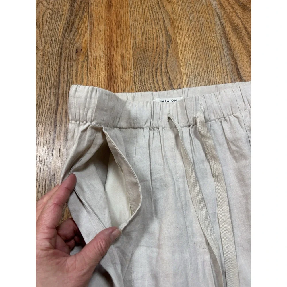 Aritzia Babaton Linen Blend Crop Pant Women's Size‎ Large High Rise